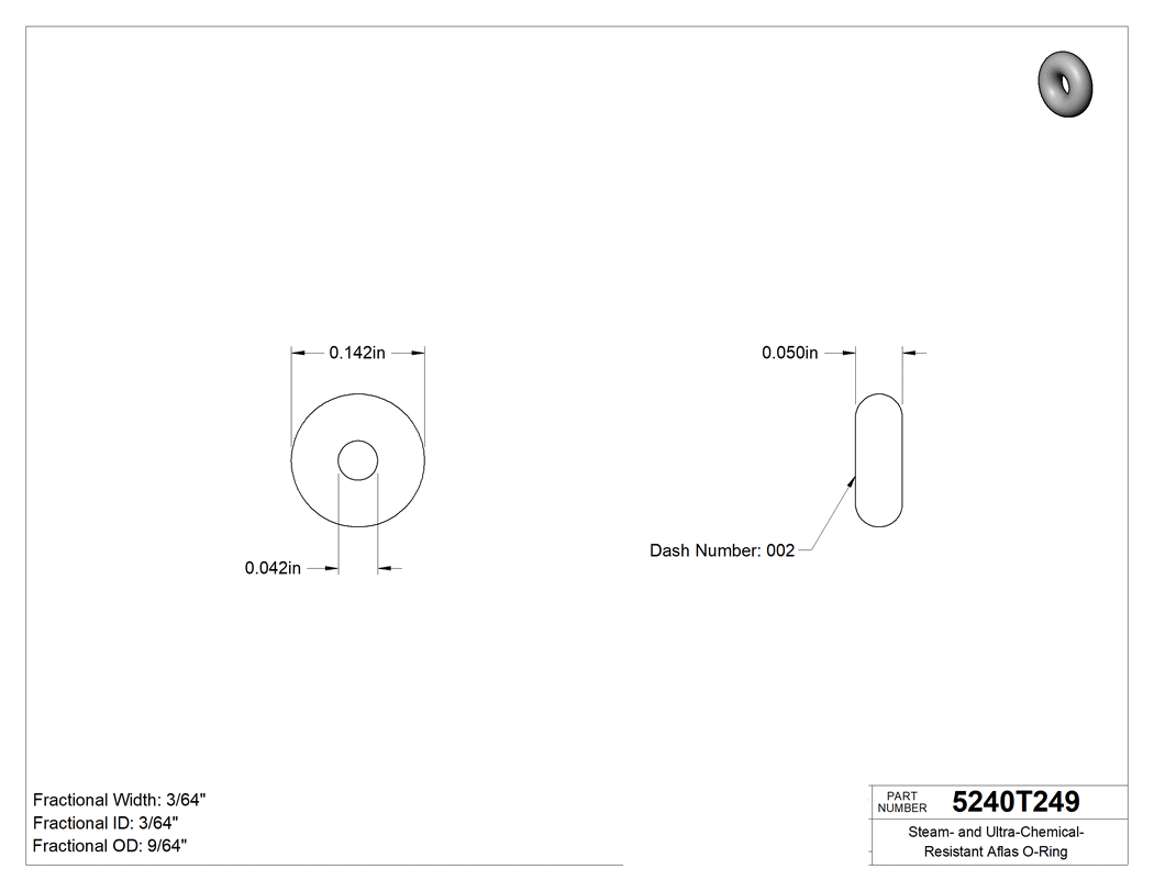 Technical drawing - 5240T249